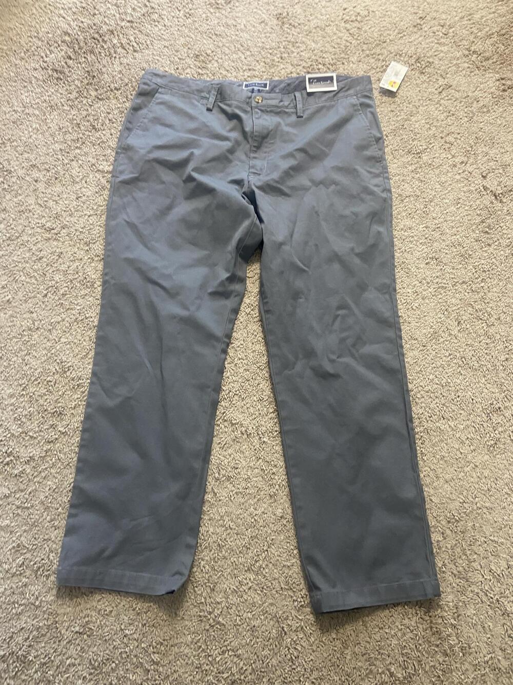 Club Room Pants Mens 38x30 Gray Chino Regular Fit Straight Leg Casual Pockets